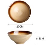 Vajilla japonesa de cerámica Tazón de ramen Tazón de sopa de fideos grande creativo para el hogar Tazón de esmalte