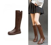Niños pero botas de caballero hasta la rodilla botas de otoño e invierno de terciopelo de suela gruesa botas altas versátiles