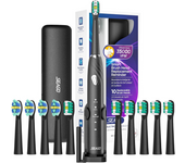 SEAGO-Cepillo de Dientes Eléctrico Sónico Adultos, con 10 Cabezales y Diseño Ergonómico Científico, Temporizador, Estuche