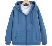 Sudadera con capucha con cremallera para hombre y mujer，Chaqueta suelta de moda，Top con capucha de manga larga para pareja