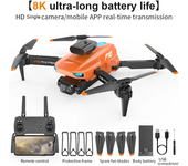 Drone P10 max con Cámara y WiFi, Quadcopter Plegable Dual HD, 2024°, Inteligente, Evita Obstáculos, Control Remoto para Niños,