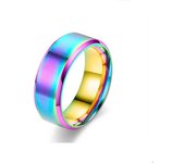 Popular europeo y americano, anillo mate de acero de titanio, anillo de acero inoxidable liso para hombre, joyería de Amazon