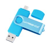 WANSENDA OTG 2 IN 1 USB 2.0 Flash Drive & Micro USB Stick Pen Drive 4/8/16/32/64/128/256GB Pendrive Rotation USB Memory Stick