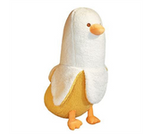 Banana Duck Plush Toy Cute Plushie Hugging Plush Pillow Duck Stuffed Animal for Girls and Boys