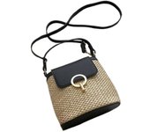 Small Straw Bag Bucket For Women 2024 Summer Crossbody Bags Rattan Bags Beach Lady Travel Purses And Handbags Shoulder Bag