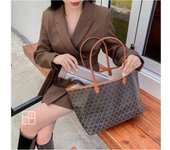 Dog Goyar-Bolso de hombro grande para mujer, bolsa de mano de cuero A +++, de gran capacidad, para compras, de diseñador