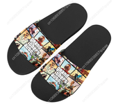 GTA V 5 Slippers Home Water Shoes Cute Cartoon Anime Men Women Teenagers Beach Pool Sandals Custom Made Summer Slipper Fashion