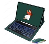 7-color Backlit Spanish Keyboard for Samsung Galaxy Tab S9 Ultra Keyboard Case 2023 SM-X910 X916B X918U Backlit Mouse