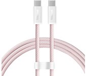Baseus Dynamic 100W Fast Charging For iPhone 16 15 Plus Pro Fast Charging Charger Wire Cord For Macbook Samsung Xiaomi Pink