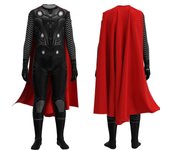 CGMGTSN Halloween Movie Thor Black Costume and Wig Suits Man Superhero Party Fancy Dress Up Adults Cosplay Jumpsuit
