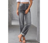 Women Slim Denim Jeans Ladies Casual Loose Straight Pants Wide Leg Full Length Jeans Trousers