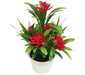 Simulación Artificial en maceta, plantas falsas amarillas, rojas, naranjas, rosas y moradas, flores, decoración de mesa de jardín para el hogar, adorno para habitación, bonsái