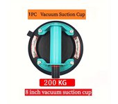 1PC/2PCS 200kg Bearing Capacity 8 Inch Load Heavy Suction Cup Vacuum Suction Cup Carry Glass Tile Suckers Industrial Air Pump