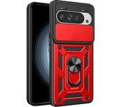Phone Case for Google Pixel 9 / 9 Pro 5G With Slide Camera Lens Cover Shockproof Armor Kickstand Case