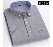 Oxford men's short sleeved informal single pocket checkered striped cotton shirt, comfortable, standard USTE
