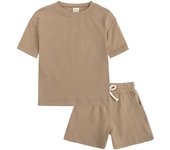 Traje para niños Niños y niñas versión coreana traje deportivo de verano 2025 nuevo verano ropa pequeña y mediana