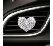 Freshener Auto Ornament Rhinestone Bling Heart Air Outlet Decoration Car Aroma Diffuser Car Aromatherapy Clip Auto Perfume Clip