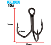 Treble Hooks 2#-12# Fishhooks Sharp Angle Barbed High Strength Nickel Antirust Saltwater Pesca Lure Fishing Tackle Fish Hook
