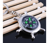New Simple Trend Helmsman Compass Keychain High Quality Fashion Keychain Engraved Men Women Best Birthday Valentine's DayKeyRing