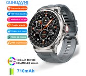 2025 New Outdoor Reloje inteligente GPS Track Smart Watch Men 1.85-Inch Ultra HD AMOLED Screen Bluetooth Call 710 Mah Battery 400+Dial Heart Rate Waterproof Smartwatch
