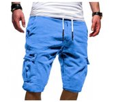 Verano nuevo hombre Casual Multi-Bolsillo hombre quinto pantalón hombre