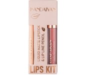 Pintalabios, Combinación De Delineador De Labios Mate Y Brillo De Labios De 12 Colores, Antiadherente, Que No Se Decolora