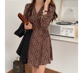 Retro Vintage Dresses New Basic Wear Cute Sweet Girls Women Lace-Up Bow One-Piece Dress Feminine Vestidos