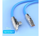 6A 120W 90° Elbow Super Fast Charge Cable USB To TypeC/iPhone PD Type-C/iPhone Metal Liquid Silicone Charger Data Line 1/1.5/2M