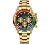 Calado falso reloj mecánico hombre calendario reloj impermeable