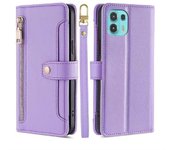 Aplicable Motorola Edge 20 Lite, Edge 20 Fusion, Magnético Funda de Cuero Billetera Solapa Cover Multifuncional Funda protectora