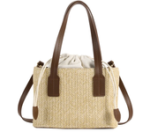 Bolso de mano de hombro para Mujer, Cubo con Cordón, viaje, Playa, Vacaciones, Bohemio