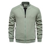 AIOPESON-Chaqueta Bomber forrada de lana para hombre, abrigo cálido informal con bolsillo con cremallera, prendas de vestir, Otoño e Invierno