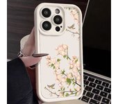Shockproof Soft TPU Case For iPhone 16 15 Pro Max 14 13 12 Pro Max 15 Plus 11 Pink Flower Print Bumper Silicone Phone Cover