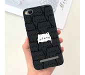 Flower Cover For Xiaomi Redmi 4A 4x Beautiful Moon Night Black Cat Phone Case For Redmi 4x Redmi4a Protection Coque Funda Capas