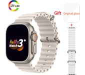 Hello Watch 3 Plus-reloj inteligente para hombre y mujer, pulsera deportiva Ultra AMOLED de 49mm, NFC, brújula, Bluetooth, llamadas Black