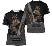 Men Samurai T-shirt Japanese Bushido Style Harajuku  Printed T Shirts Unique Design Pattern Personality Streetwear Tee Top New