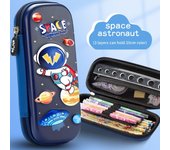 Mermaid 3D Mermaid Pencil Case Rocket Astronaut 3D Space Pen Case Zippered Waterproof 3D Astronaut Pencil Box Office Supplies