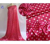 1 meter X 1.48 meter Polka Dots Fabric Satin Charmeuse Soft Lining Scarf Diy Tissu