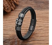 YANMIN Feng Shui Leather Men's Bracelet Gold Plated Pixiu Luxury Men Designer Jewelry Accessories Novelties 2023 Trend to Sell