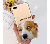 For iPhone 7 8 7Plus 8 Plus Phone Case iPhone SE 2020 Back Cover Soft TPU Transparent Silicone Bumper Flower Butterfly Coque Bag