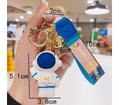 Exquisite cartoon resin astronaut keychain pendant gift