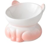 Food Dispenser Ceramic Cat Bowl Cute Creative Dog Food Feeding Basin Large Capacity Non-slip Pet High Foot Bowl Kitten Puppy