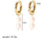 Internet Celebrity Same Style Ins Style Anti-allergic Earbuds Personalized Fashion Earrings 18k Gold Stainless Steel Earrings Wo