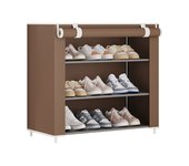 Shoe Rack With Dustproof Cover 4 Tier Multipurpose Shoe Rack Multiuse Wide Space Storage Rack For Footwear