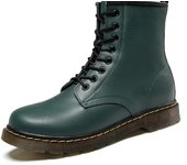 Botas  clásicas de cuero genuino para hombre y mujer, botines cortos de montar de estilo británico, botas militares, moda