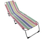 Silla plegable camping Tipo Tumbona  de mentira antivuelco y multiposición