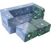 Sofá cama para niños, sillón convertible gris para niños, tumbona plegable, silla de piso para bebé, muebles de dormitorio, mini sofá modular para sala de juegos