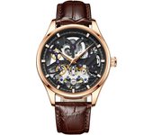 AILANG-reloj deportivo automático para hombre, cronógrafo mecánico con esqueleto, resistente al agua, cristal de zafiro calado