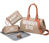 PANGDUBE 5 unids/set Mommy Bag con cambiador portátil, bolsa de pañales para bebés, mochila para mamás, paquetes de maternidad