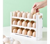 Three Tier Egg Tray New Kitchen Dedicated Large Capacity Egg Storage Rack Space Saving 30 Grid Egg Organiser